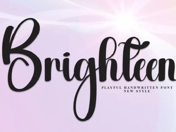 Brighteen Calligraphy font