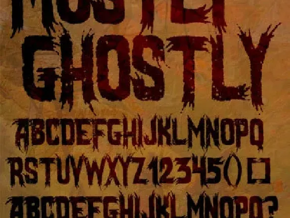 Mostly Ghostly font