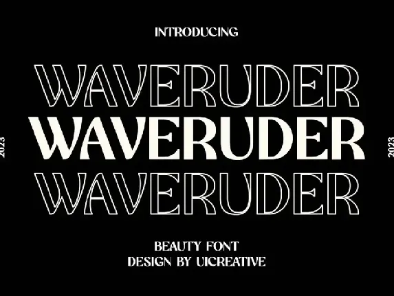 waveruder font