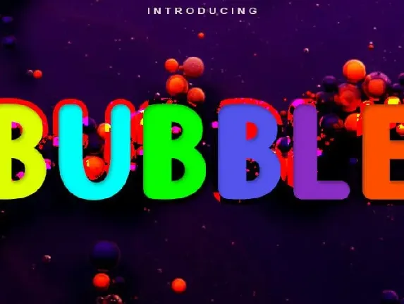 Bubble Display font