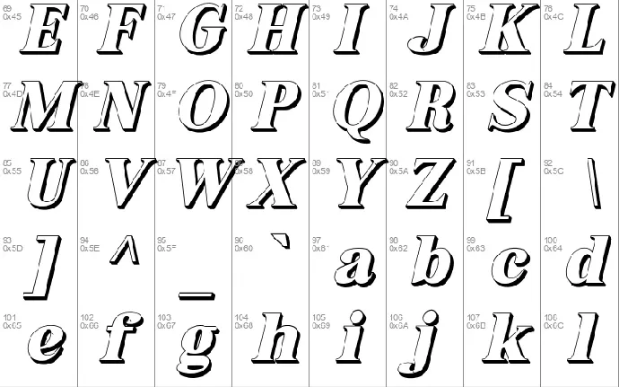 Grabag font