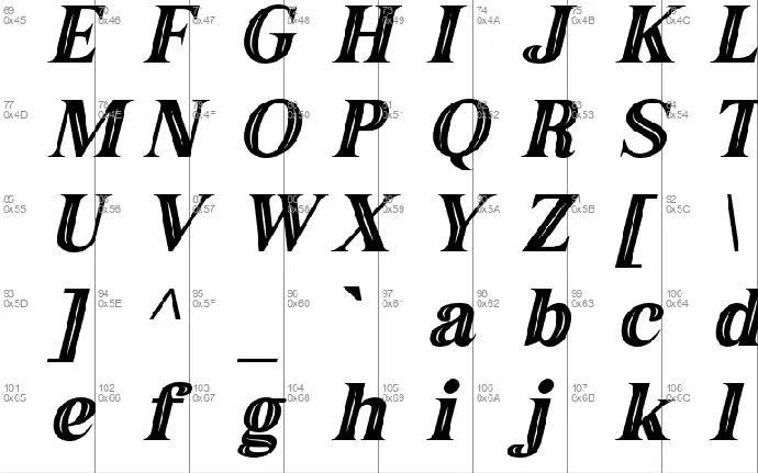 Grabag font