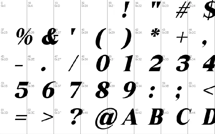 Grabag font