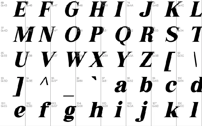 Grabag font