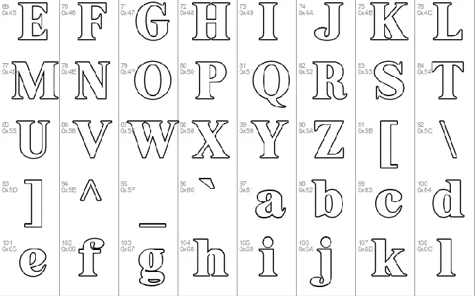 Grabag font