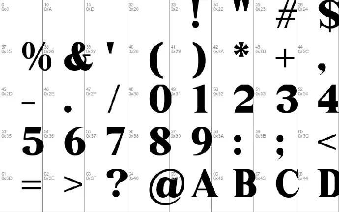 Grabag font