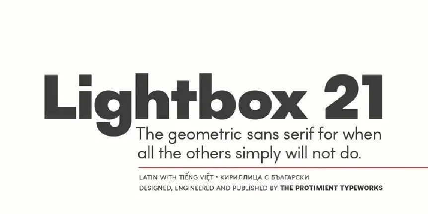 Lightbox 21 Family font