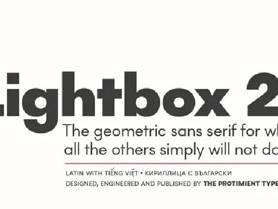 Lightbox 21 Family font