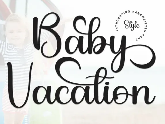 Baby Vacation Script font