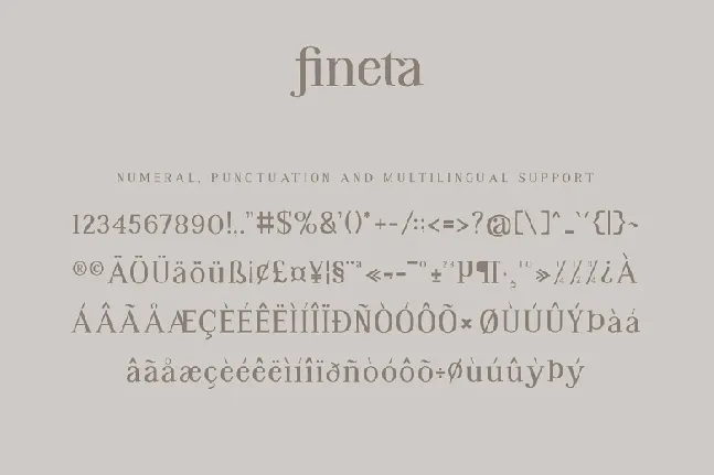 Fineta font