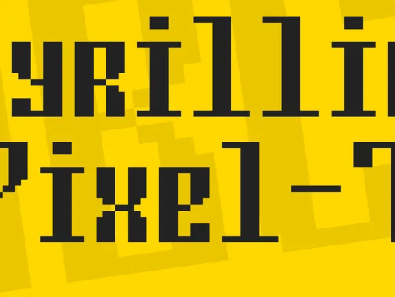 Cyrillic Pixel-7 font