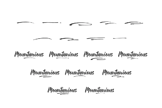 Mountanious Demo font