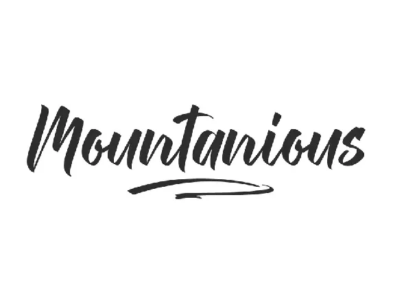 Mountanious Demo font