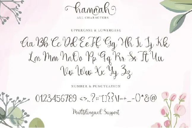 Hello Hamna Calligraphy font