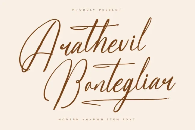 Arathevil Bontegliar font