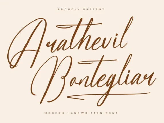 Arathevil Bontegliar font