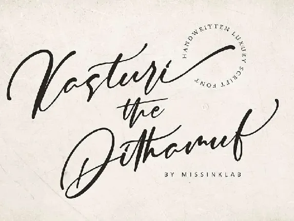 Kasturi Luxury Script font