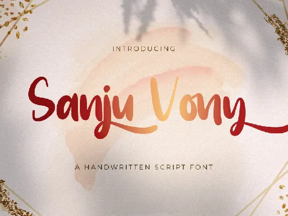 Sanju Vony font