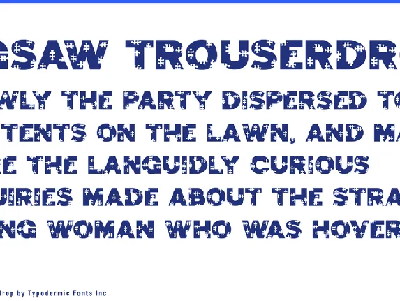 Jigsaw Trouserdrop font