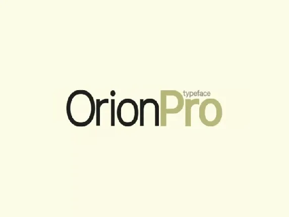 Orion Pro Family font