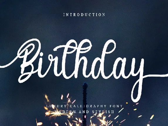 Birthday Calligraphy Typeface font