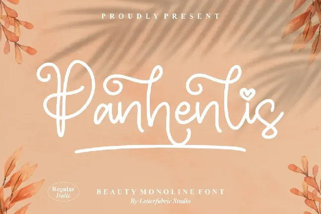 Panhenlis â€“ Beauty Monoline font