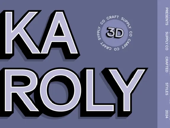 Karoly 3D font