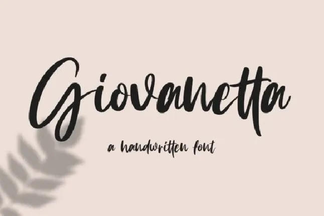 Giovanetta Bold Handwritten font