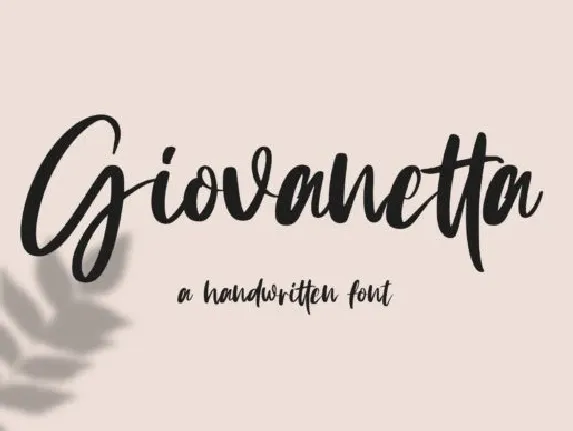 Giovanetta Bold Handwritten font