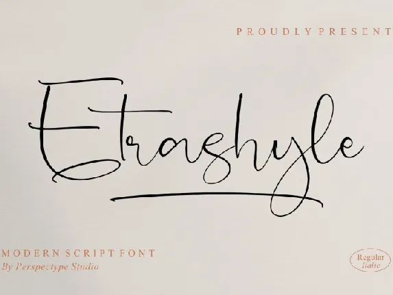 Etrashyle font