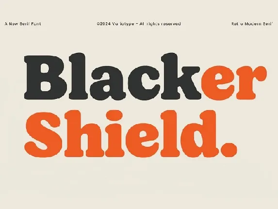 Blacker Shield font