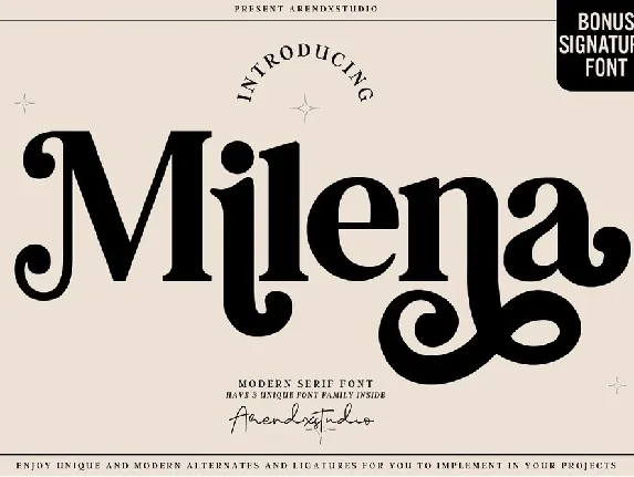 Milena font