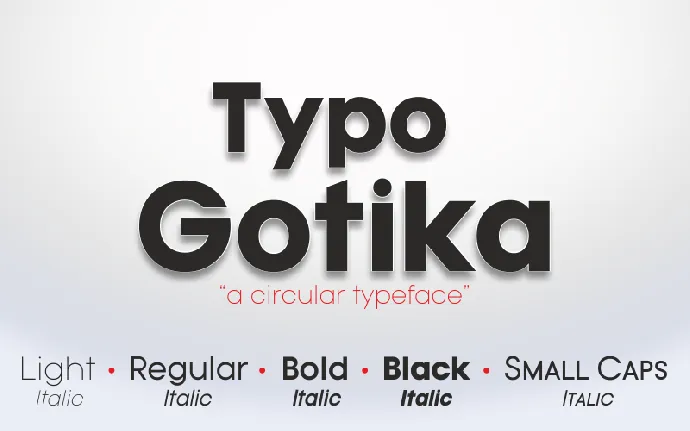 Typo Gotika font