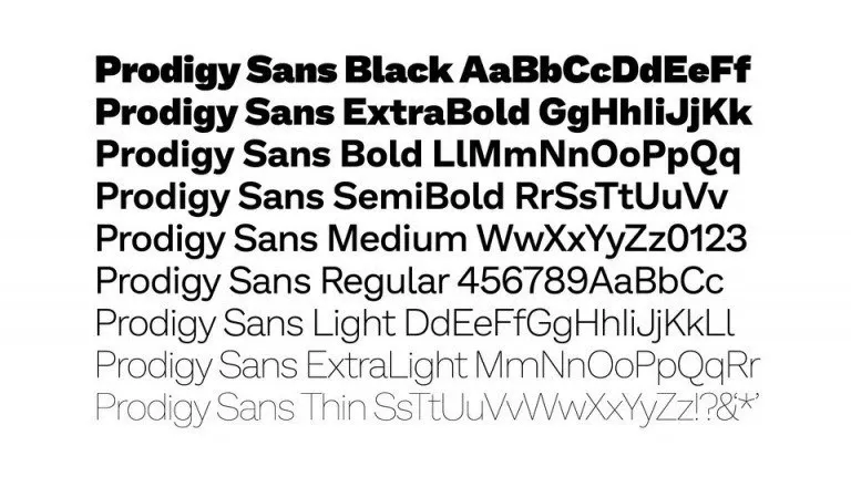 Prodigy Free Sans Family font