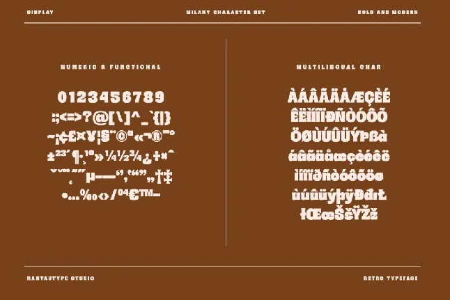 Milany font