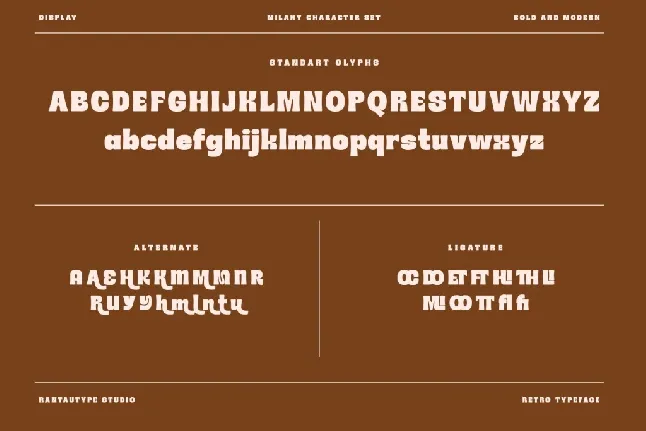 Milany font