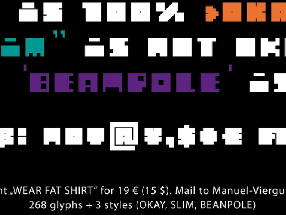 WEAR FAT SHIRT font