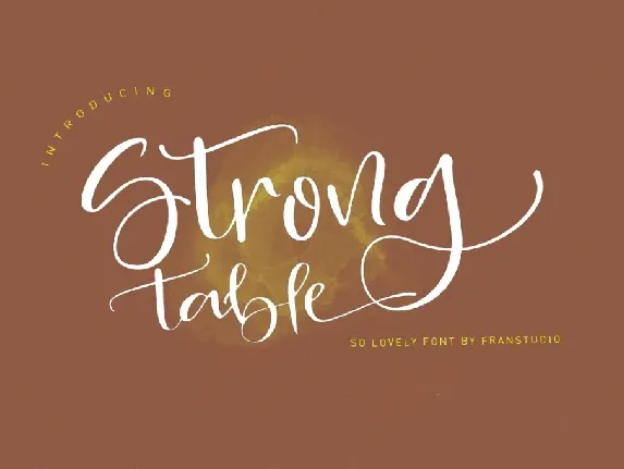 Strong table font