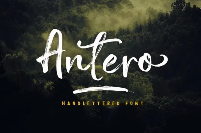 Antero Brush font