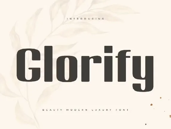 Glorify font