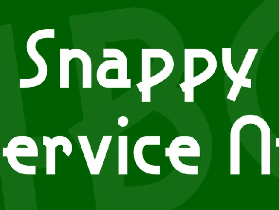 Snappy Service NF font