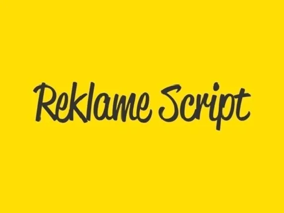 Reklame Script font