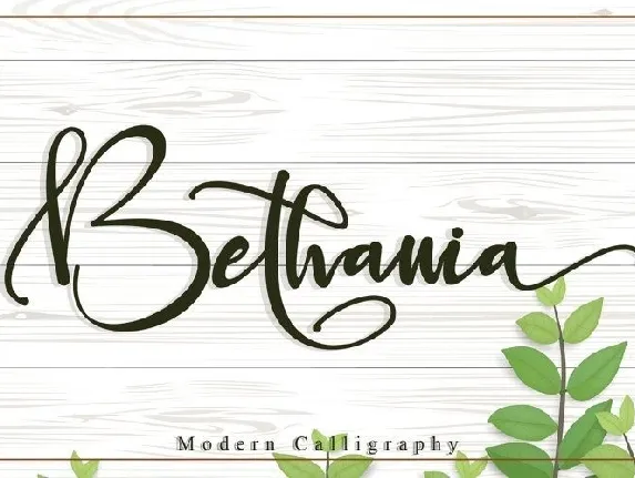 Bethania Modern Calligraphy font