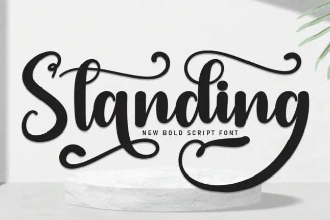 Standing Script font