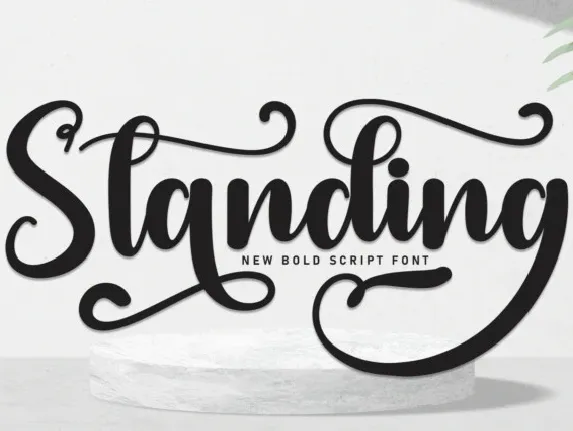 Standing Script font