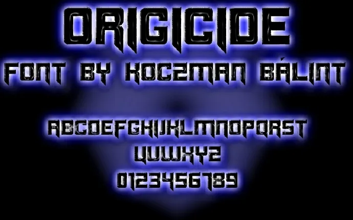 Origicide font