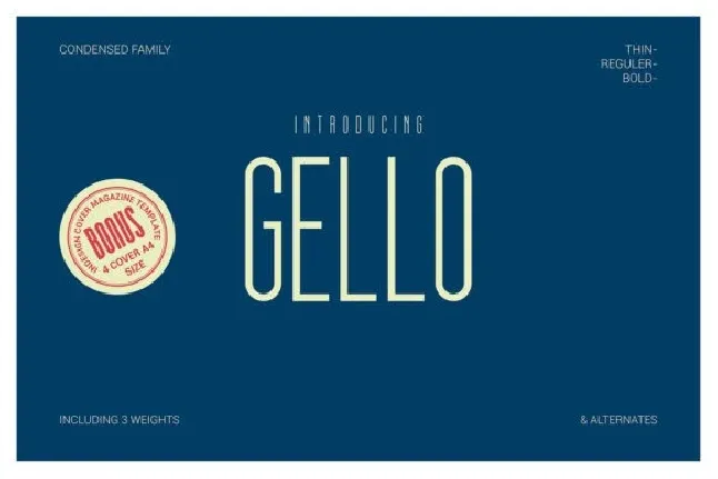 Gello Family font