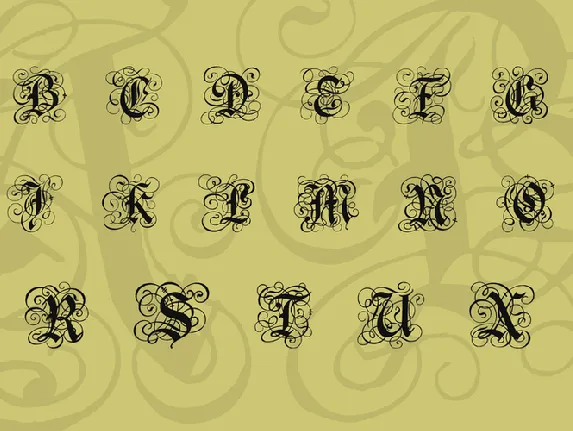 Gothic Flourish font