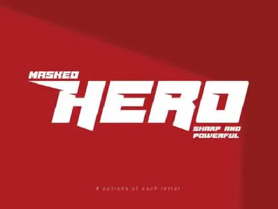 Masked Hero Display font