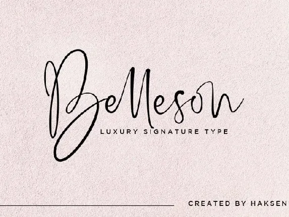 Belleson Luxury Script font